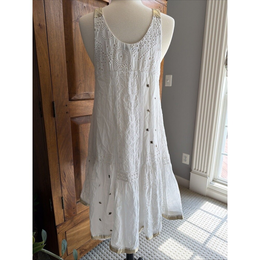 Anthropologie Leifnotes White Dress Size 6 - Picture 4 of 8